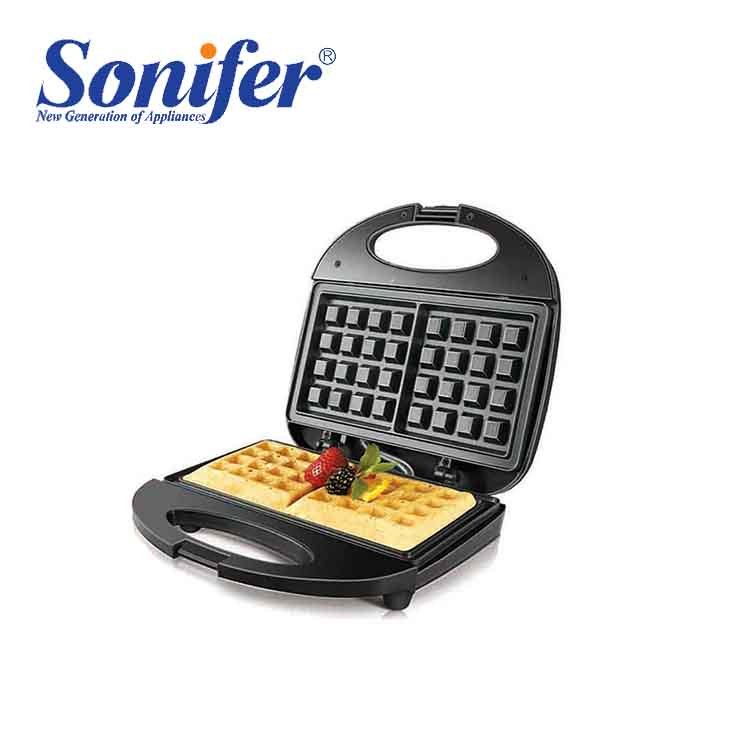750w Black 2 Slices Plate Vertical Electric Double Waffle Makers