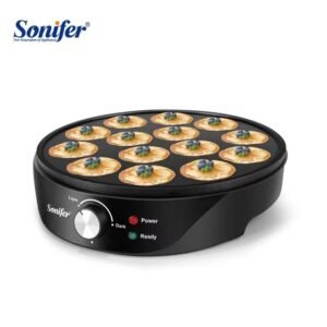 220v Non Stick Hot Plate Round Automatic Electric Mini Pancake Maker
