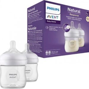 Philips Avent Natural Response Baby Bottle - 2 x 125ml Baby Milk Bottle