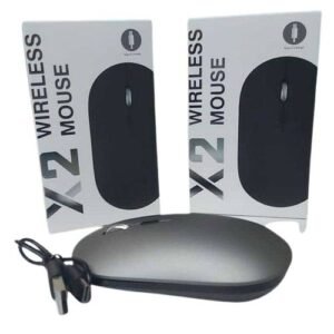 X2 Dual Mode Wireless BT Rechargeable Slim Mouse Ergonomic Optical Silent Portable Type-C Charge