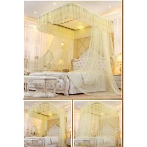 Romantic Wall Mounted Canopy Net-Cream
