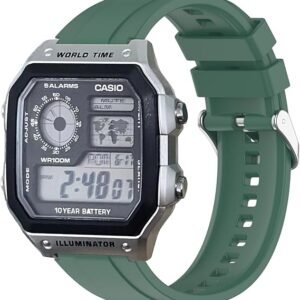 Casio AE 1200 / W 218H / AE 1300 / F 91W / W 218H / AQ S810W, Silicone Watch Straps Bracelet