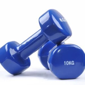 Pair Of 10kg Vinyl Coated Dumbbells