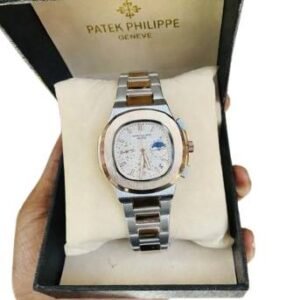 PATEK P NAUTILUS PER PETUAL CALENDAR GREY DIAL TWO TONE