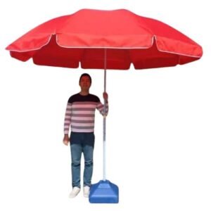 Rainpopson Garden Umbrella Without Stand Outdoor Big Size 8ft Patio Garden Beach Umbrella Umbrella (Red)