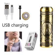 USB Rechargeable Razor HW-T8 Shaver Mini Electric Vintage Shaver Razor For Men And Ladies With Buddha Design Engraved Metal Body