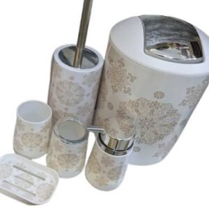 White Six pc Bathroom Set.