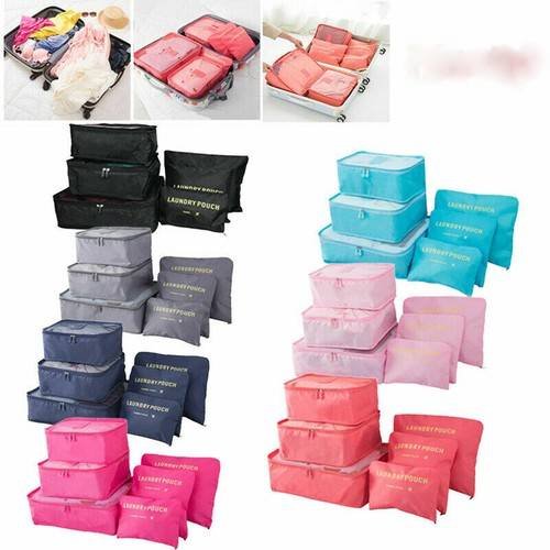 7Pcs/Set Travel Storage Bag for Clothes Luggage Packing Cube Organizer Suitcase