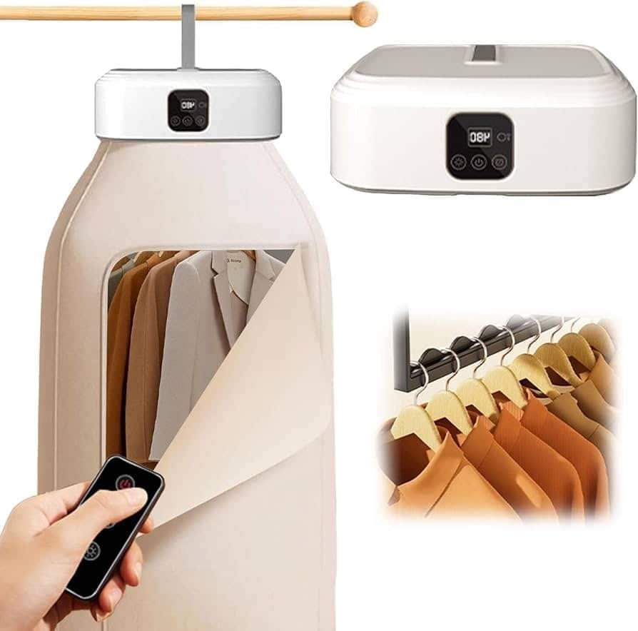 Portable Clothes Dryer, Convenient Compact Mini Laundry Dryers with Remote Control/Dryer Bag/1-8 Hours Timing/2-Speed Adjustment,