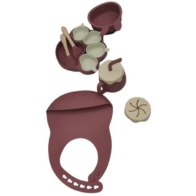 Customized Food Grade Silicone Divided Kids Dishes Toddler Feeding.